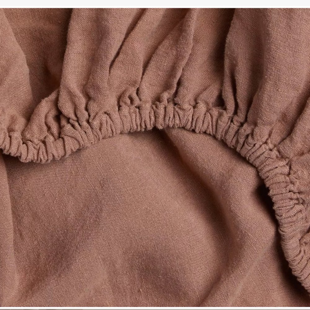 Parachute Linen Fitted Bed Sheet- King